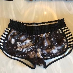 Hurley Black and White Space/Striped Board Shorts